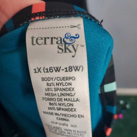 Terra And Sky Women's Plus Size 1X Striped Highwaist Swimsuit Bottom - Picture 6 of 6